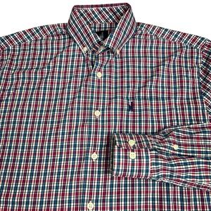 Johnnie O Button Down Shirt Mens Medium Casual Stretch Red